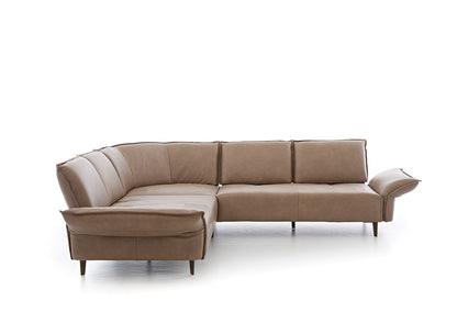 W.SCHILLIG Ecksofa bonnie 16660 Leder Z75/49 sand - Komfortmöbel24