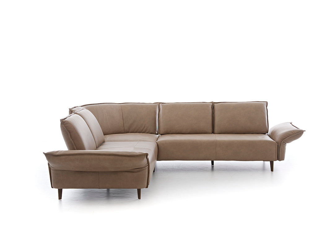 W.SCHILLIG Ecksofa bonnie 16660 Leder Z75/49 sand - Komfortmöbel24