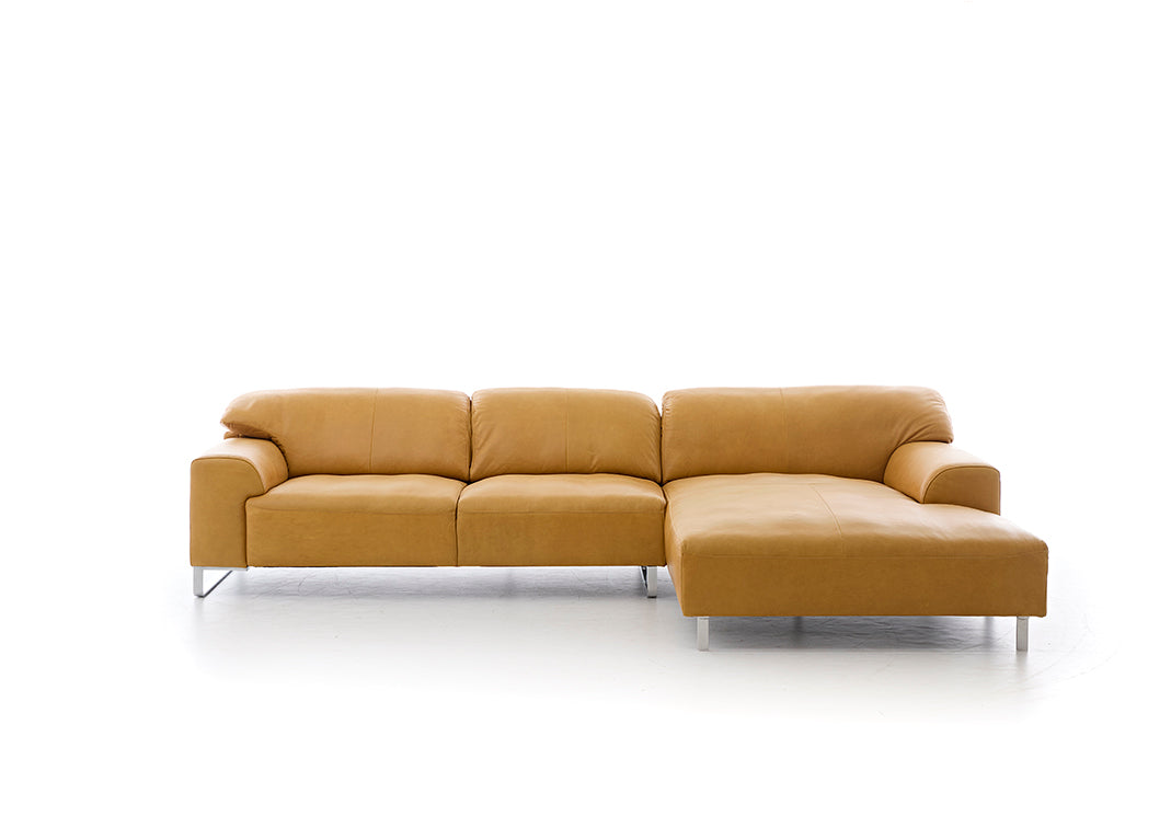 W.SCHILLIG Ecksofa alessiio due Leder Z83/52 kurkuma - Komfortmöbel24