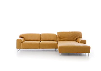 W.SCHILLIG Ecksofa alessiio due Leder Z83/52 kurkuma - Komfortmöbel24