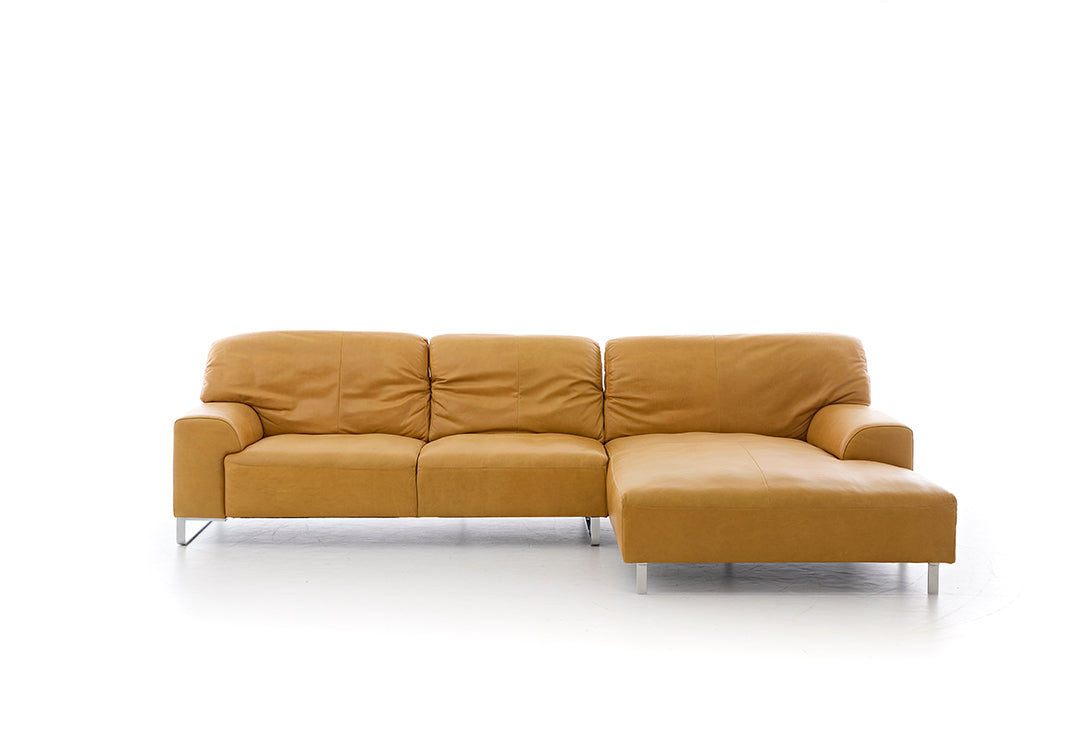 W.SCHILLIG Ecksofa alessiio due Leder Z83/52 kurkuma - Komfortmöbel24