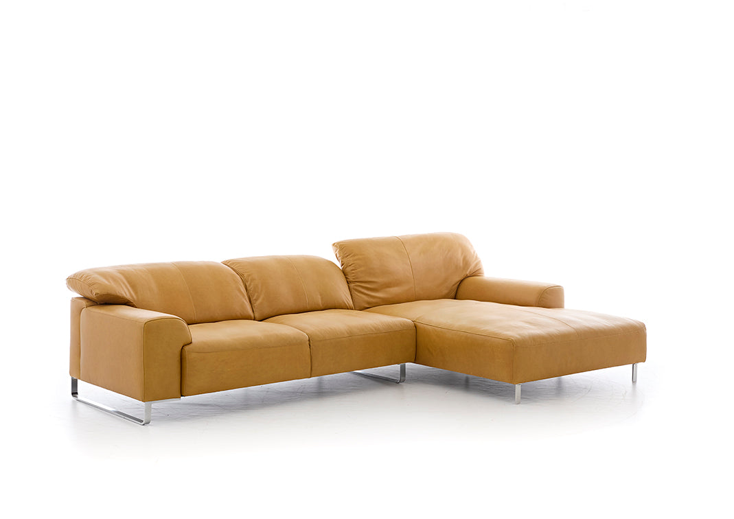 W.SCHILLIG Ecksofa alessiio due Leder Z83/52 kurkuma - Komfortmöbel24