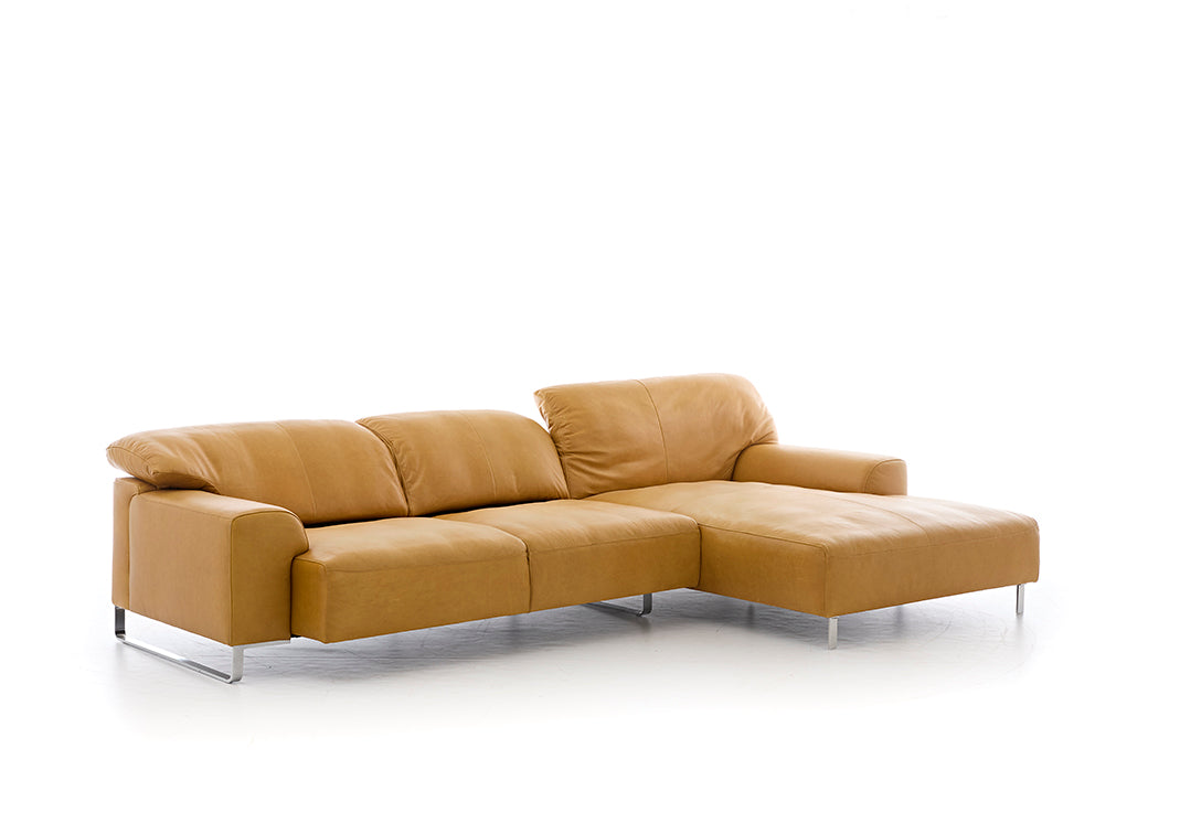 W.SCHILLIG Ecksofa alessiio due Leder Z83/52 kurkuma - Komfortmöbel24