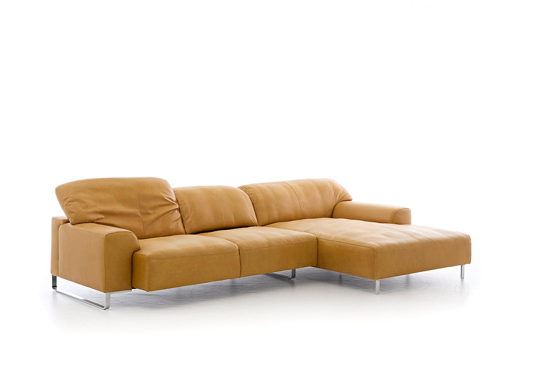 W.SCHILLIG Ecksofa alessiio due Leder Z83/52 kurkuma - Komfortmöbel24