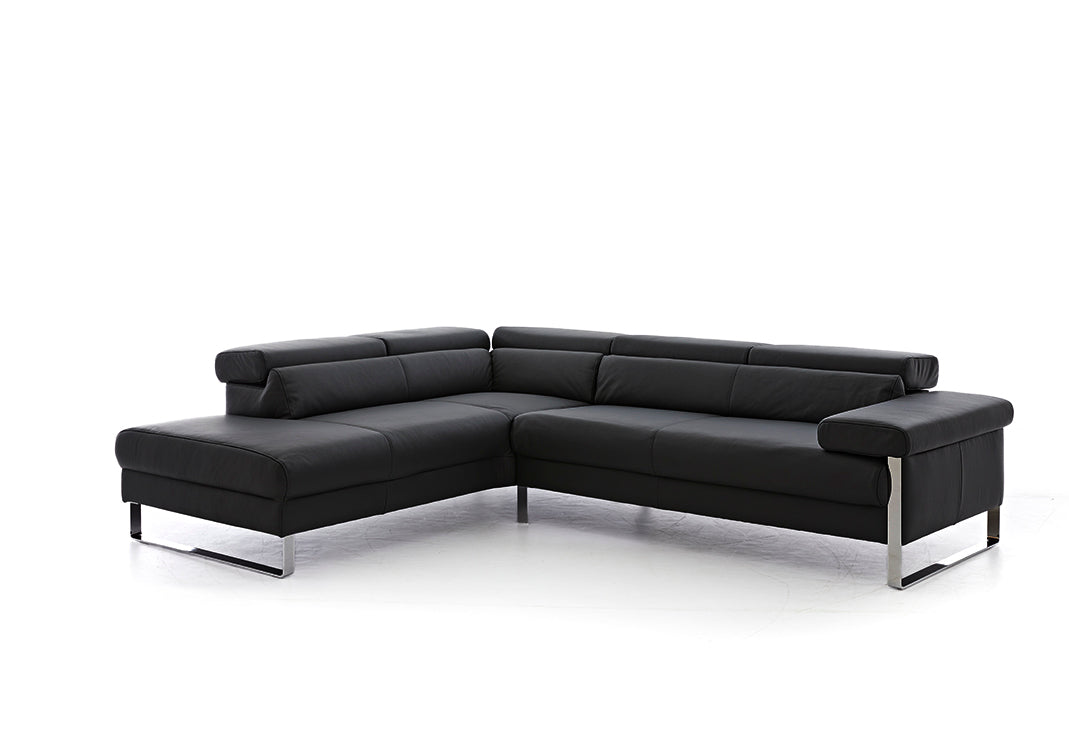 W.SCHILLIG Ecksofa finn 20974 Leder Z59/99 schwarz