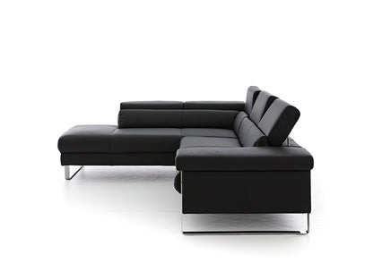 W.SCHILLIG Ecksofa finn 20974 Leder Z59/99 schwarz