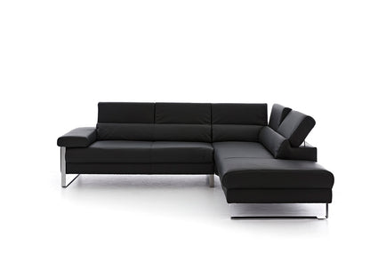 W.SCHILLIG Ecksofa finn 20974 Leder Z59/99 schwarz