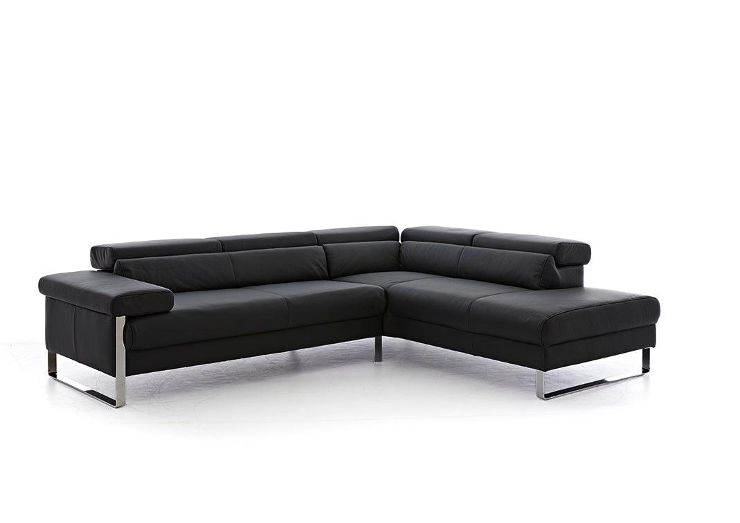 W.SCHILLIG Ecksofa finn 20974 Leder Z77/99 black pearl