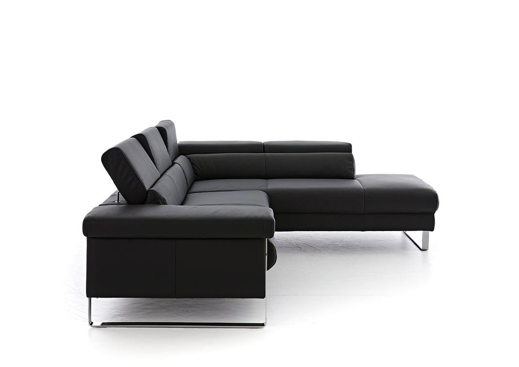 W.SCHILLIG Ecksofa finn 20974 Leder Z77/99 black pearl