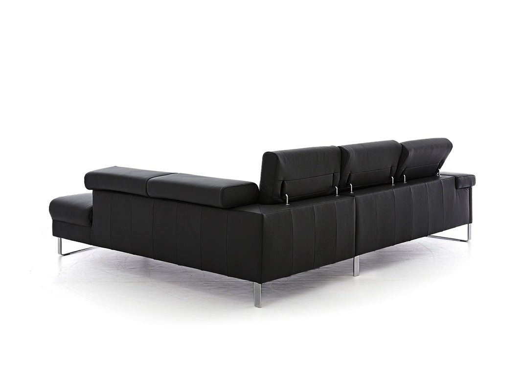 W.SCHILLIG Ecksofa finn 20974 Leder Z59/99 schwarz