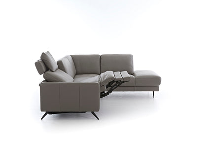 W.SCHILLIG Ecksofa louis 36130 in Leder Z66/22 elephant - Komfortmöbel24