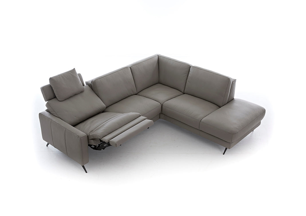 W.SCHILLIG Ecksofa louis 36130 in Leder Z66/22 elephant - Komfortmöbel24