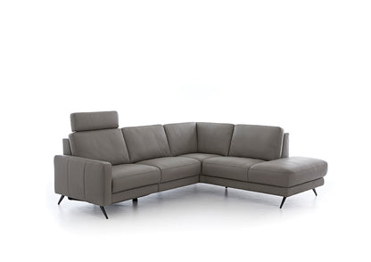 W.SCHILLIG Ecksofa louis 36130 in Leder Z66/22 elephant - Komfortmöbel24