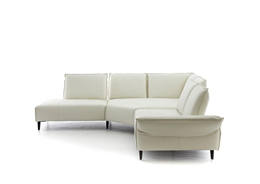 W.SCHILLIG Ecksofa bonnie 16660 Leder Z77/42 bianco - Komfortmöbel24