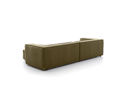 W.SCHILLIG Longchair «around-the-block» 18050 in Leder Z69/36 camouflage - Komfortmöbel24