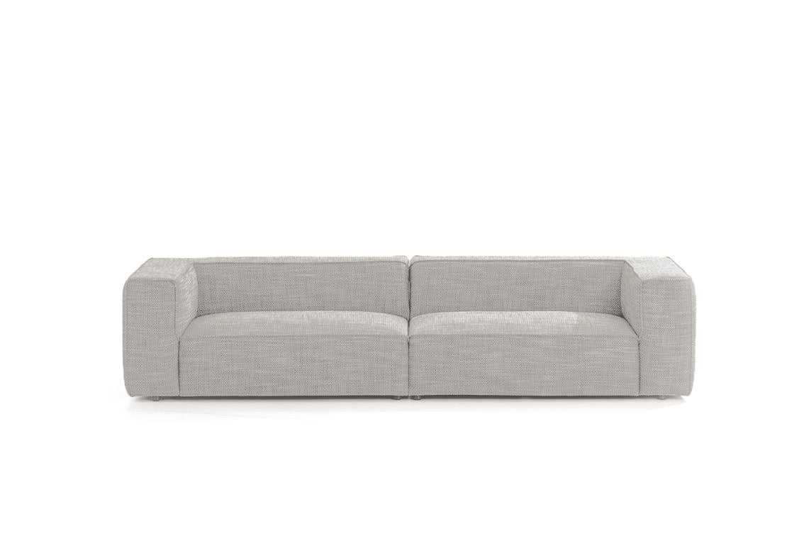 W.SCHILLIG Sofa around-the-block 18050 N120 Stoff T88/23 silver grey