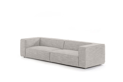 W.SCHILLIG Sofa around-the-block 18050 N120 Stoff T88/23 silver grey