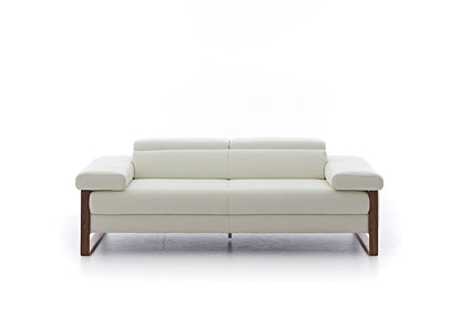 W.SCHILLIG Sofa finn N80 Leder Z59/42 weiss