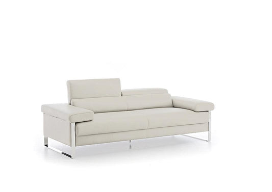 W.SCHILLIG Sofa finn N80 Leder Z59/42 weiss