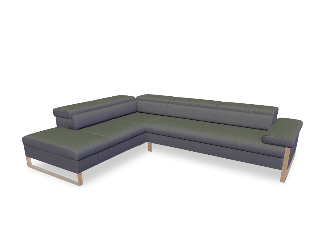 W.SCHILLIG Ecksofa finn 20974 Stoff S37/21 grey + KF1452