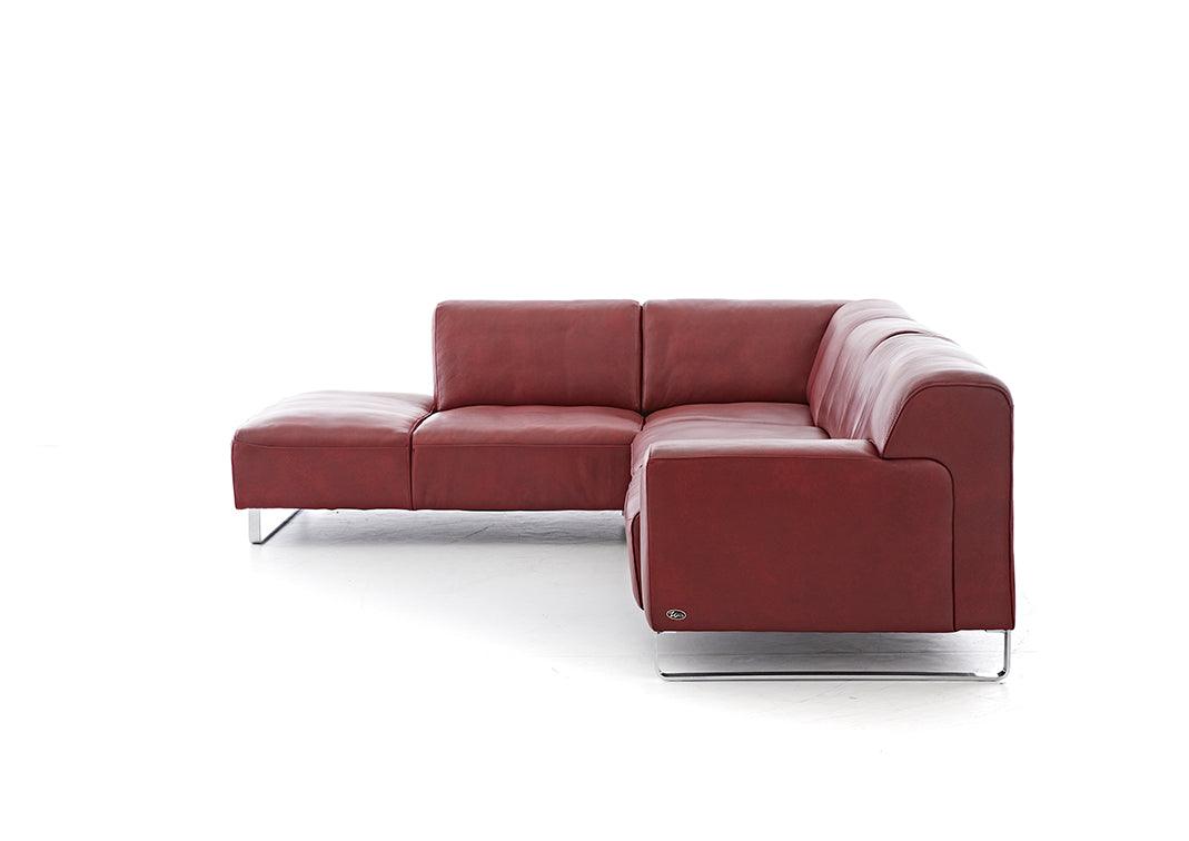 W.SCHILLIG Ecksofa alessiio 20550 Leder Z75/12 merlot